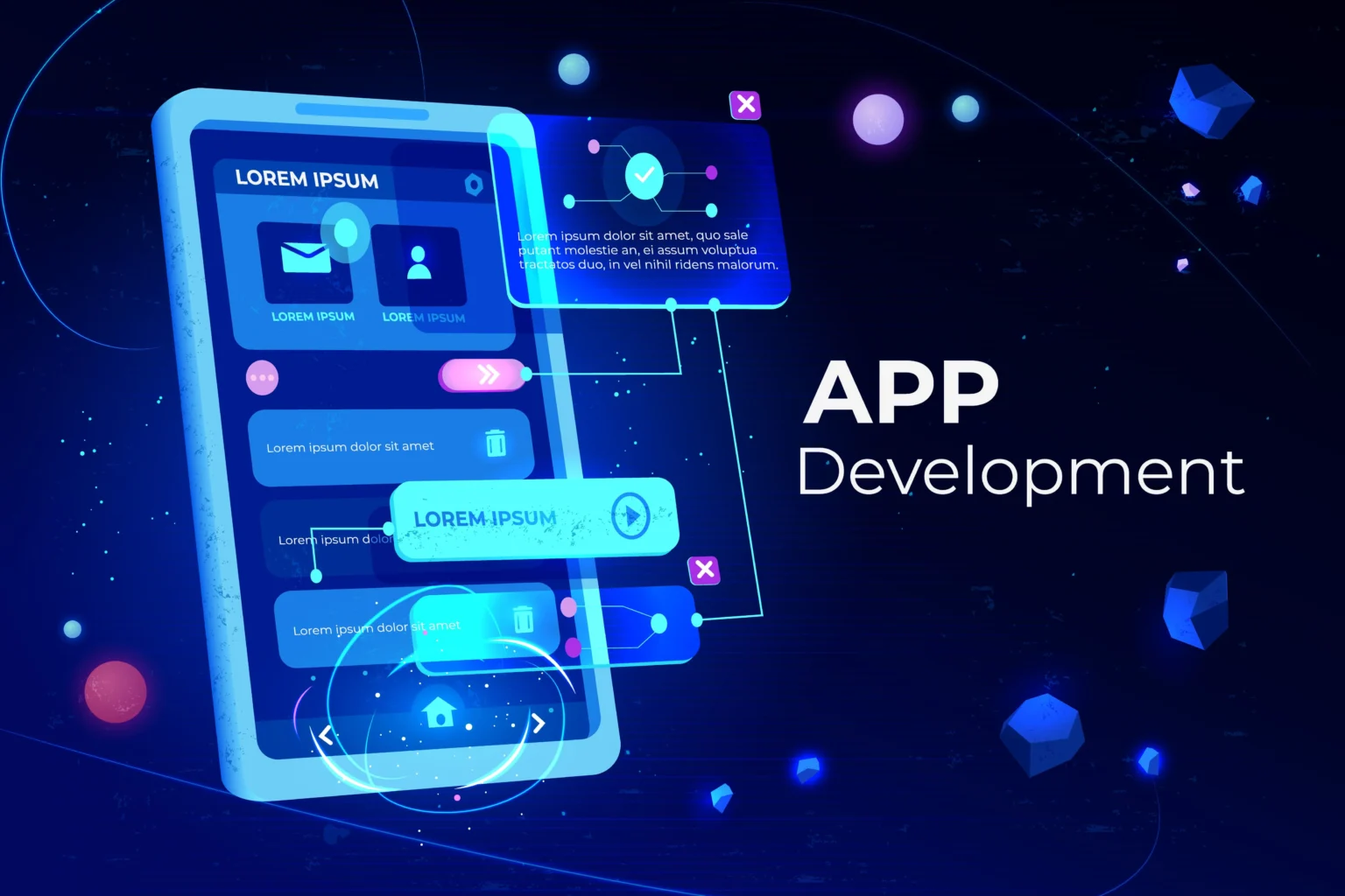 Mobile app developer designing an Android and iOS application interface